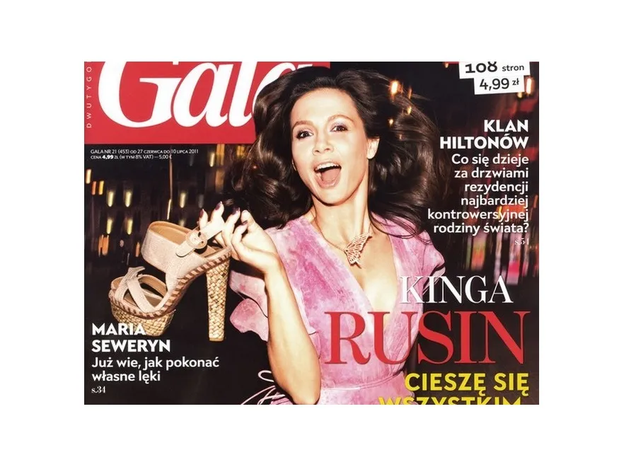 Kinga Rusin na okładce dwutygodnika "Gala" - czerwiec 2011 r.