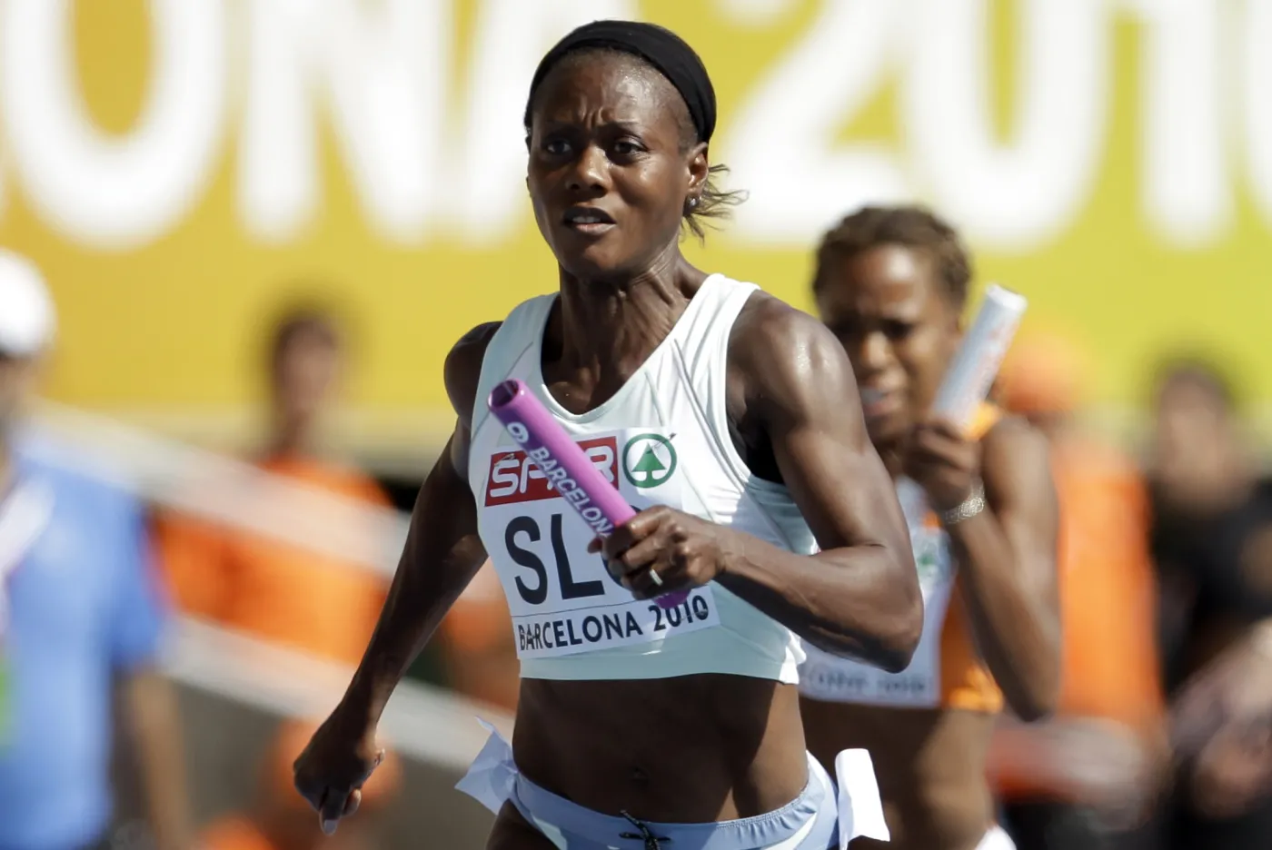 Merlene Ottey na lekkoatletycznych mistrzostwach Europy w Barcelonie w 2010 roku