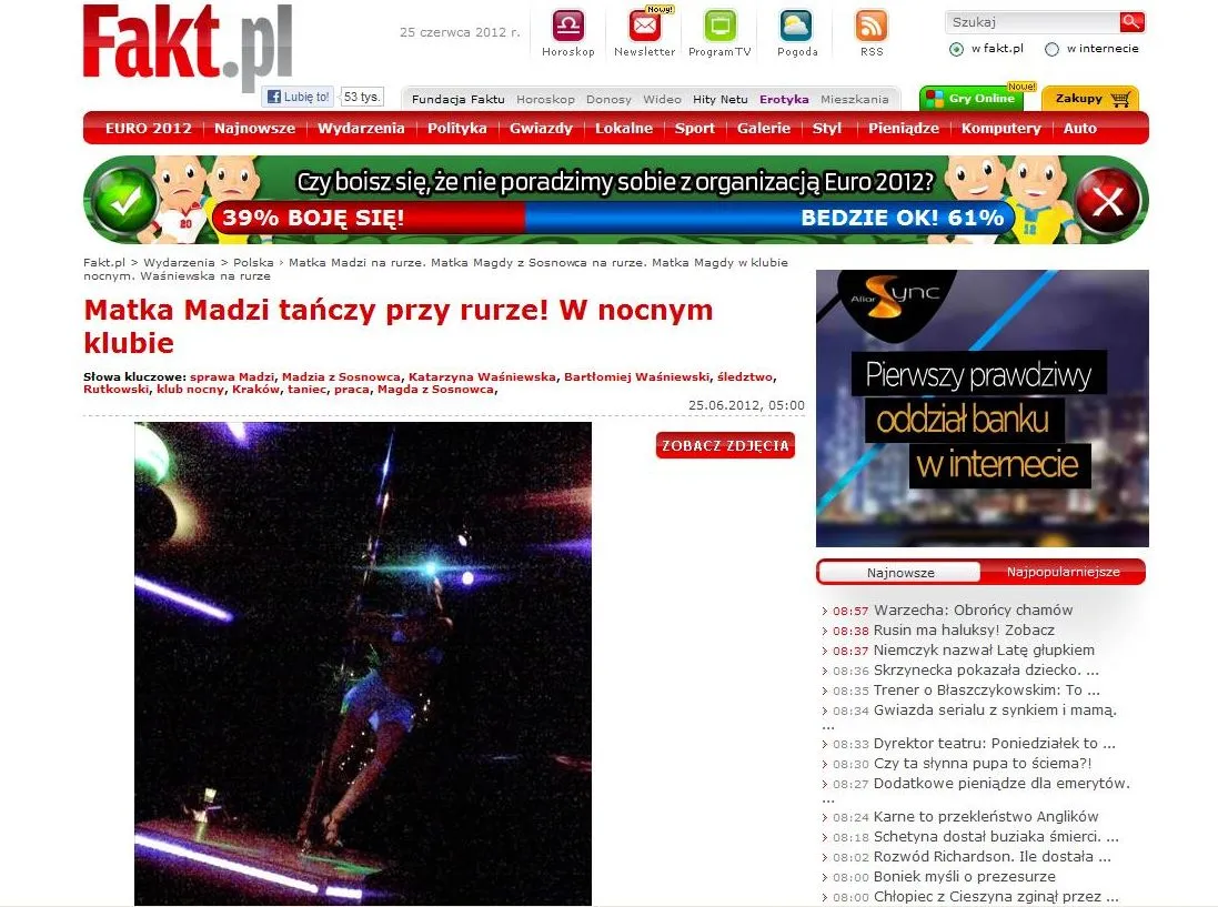 Fakt: Katarzyna Waśniewska w klubie nocnym w Krakowie