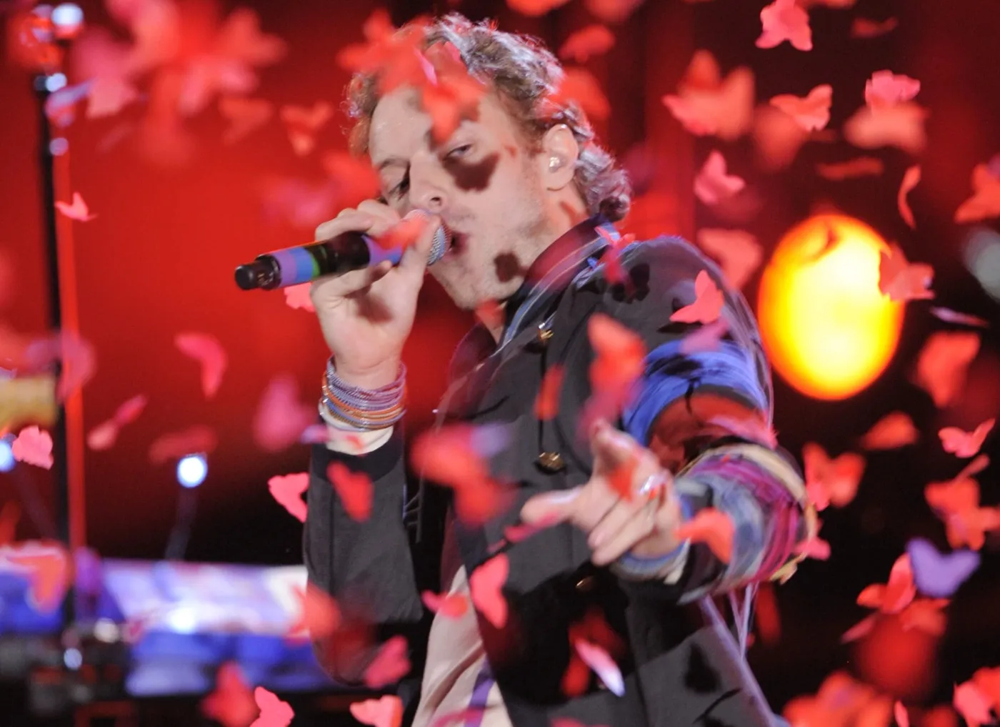 Chris Martin podczas gali MTV Movie Awards 2008