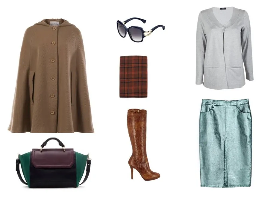 Modne stylizacje na jesienną pogodę w kratkę