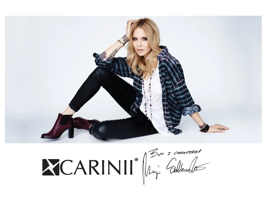 Gwiazda w butach z charakterem: Maja Sablewska w jesiennej kampanii Carinii