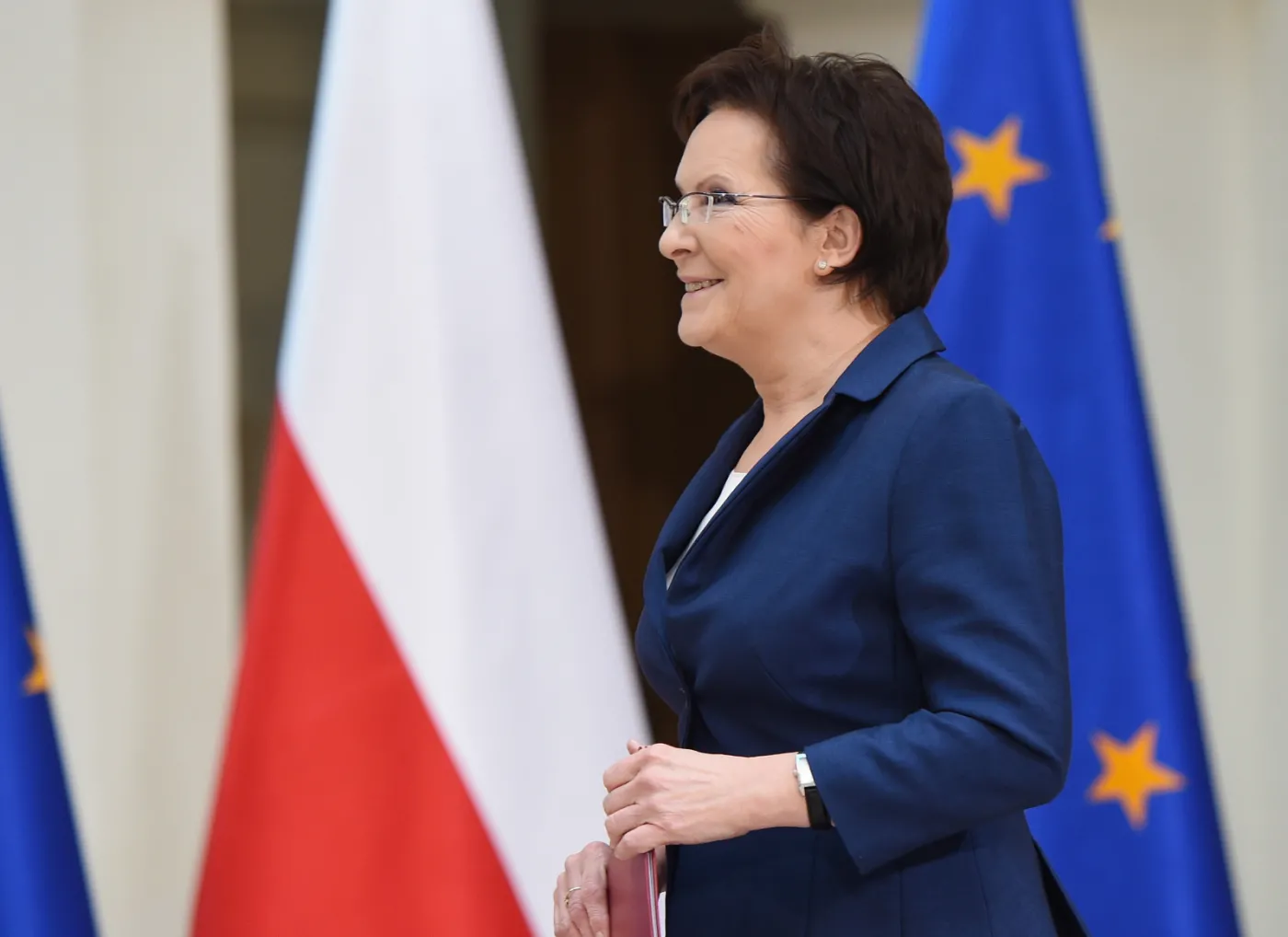 Desygnowana na premiera, marszałek Sejmu Ewa Kopacz podczas oficjalnego ogłoszenia składu swojego rządu