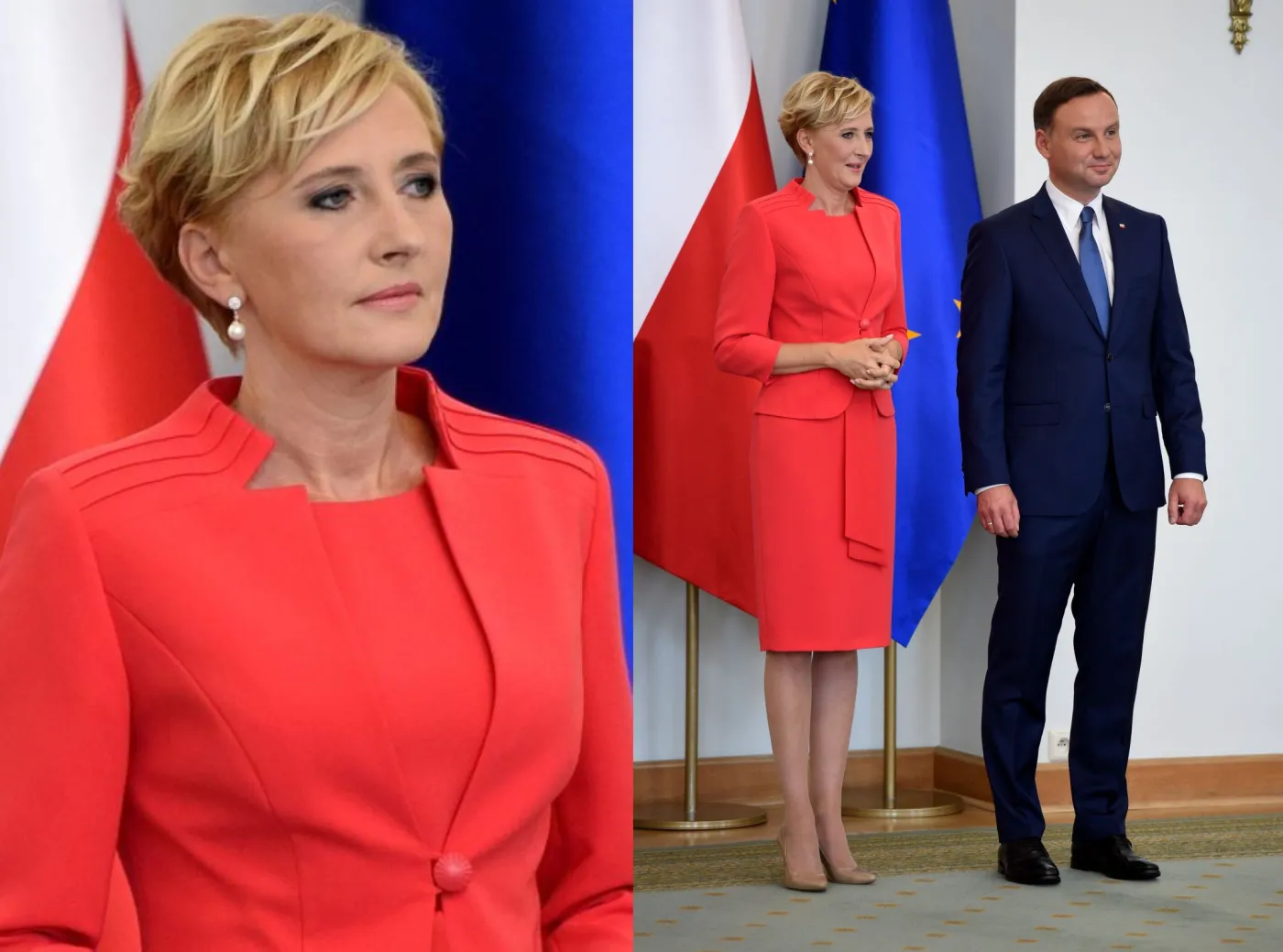 Wszystkie oczy na nią! Agata Duda w ostrej czerwieni