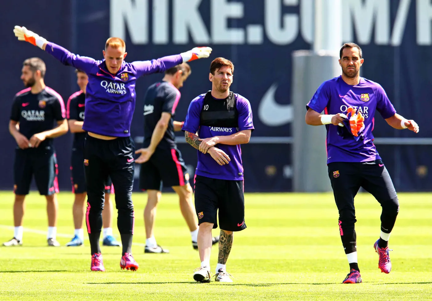 Lionel Messi, Marc Andre ter Stegen i Claudio Bravo