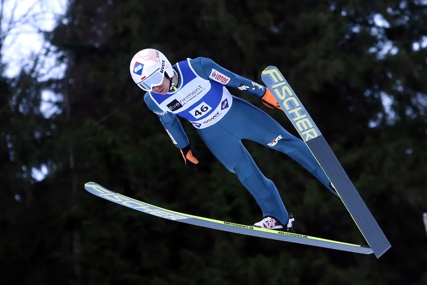 Kamil Stoch podczas indywidualnego treningu na Wielkiej Krokwi w Zakopanem