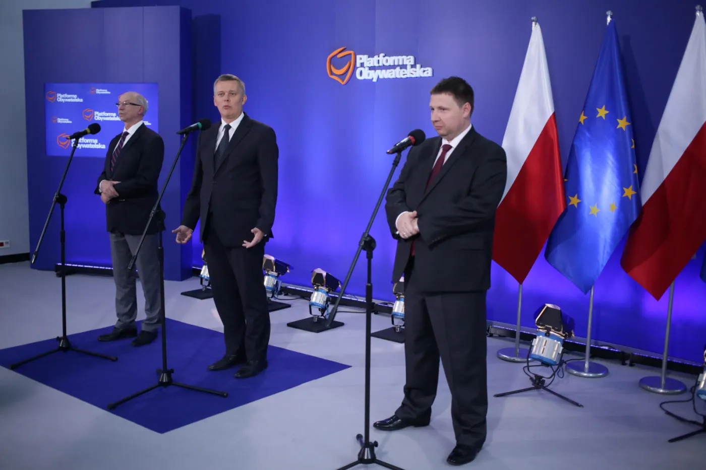 Marcin Kierwiński, Tomasz Siemoniak i Janusz Lewandowski