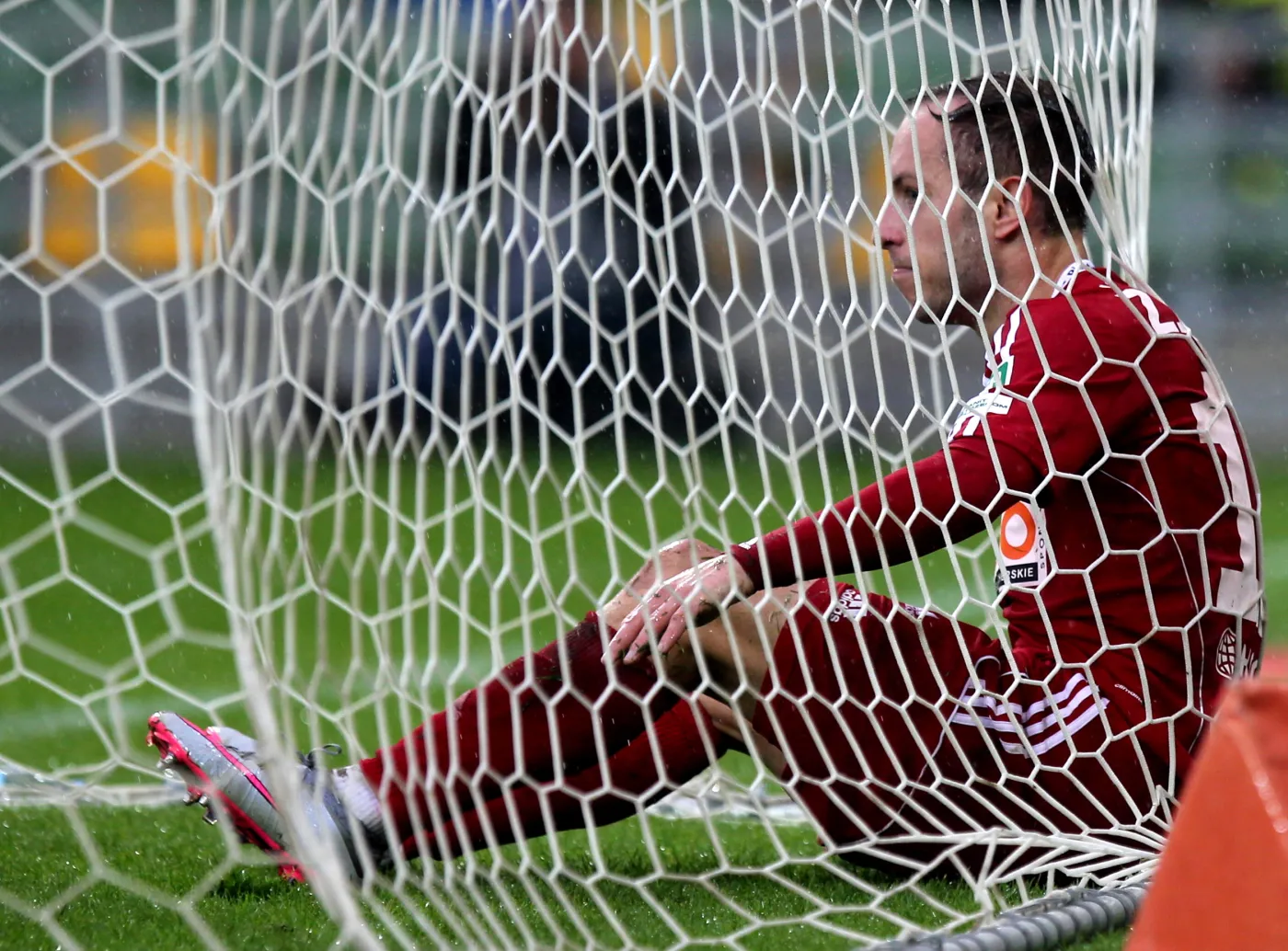 Sasa Zivec z Piasta Gliwice podczas meczu T-Mobile Ekstraklasy z miejscowym Podbeskidziem w Bielsku-Białej