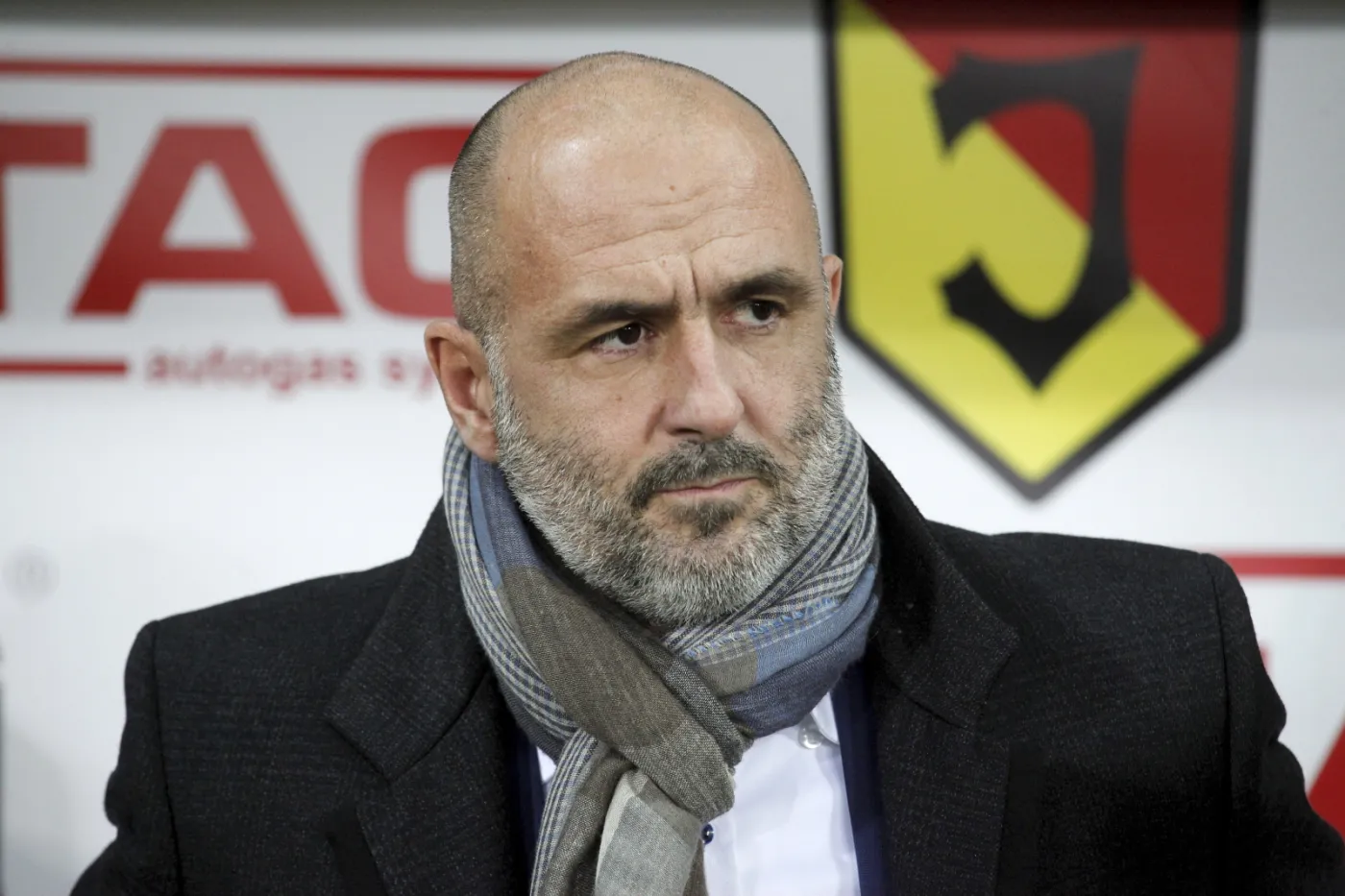 Trener Jagiellonii Białystok Michał Probierz przed meczem polskiej Ekstraklasy piłkarskiej z Wisłą Kraków