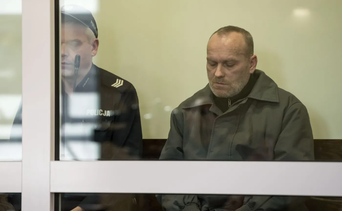 Skazany Zbigniew Ratajczak na sali sądu we Wrocławiu