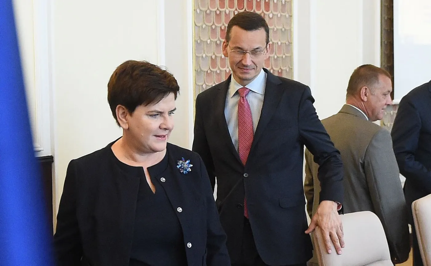 Premier Beata Szydło i wicepremier Mateusz Morawiecki