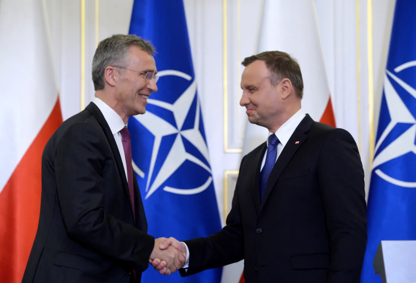 Prezydent Andrzej Duda i sekretarz generalny NATO Jens Stoltenberg