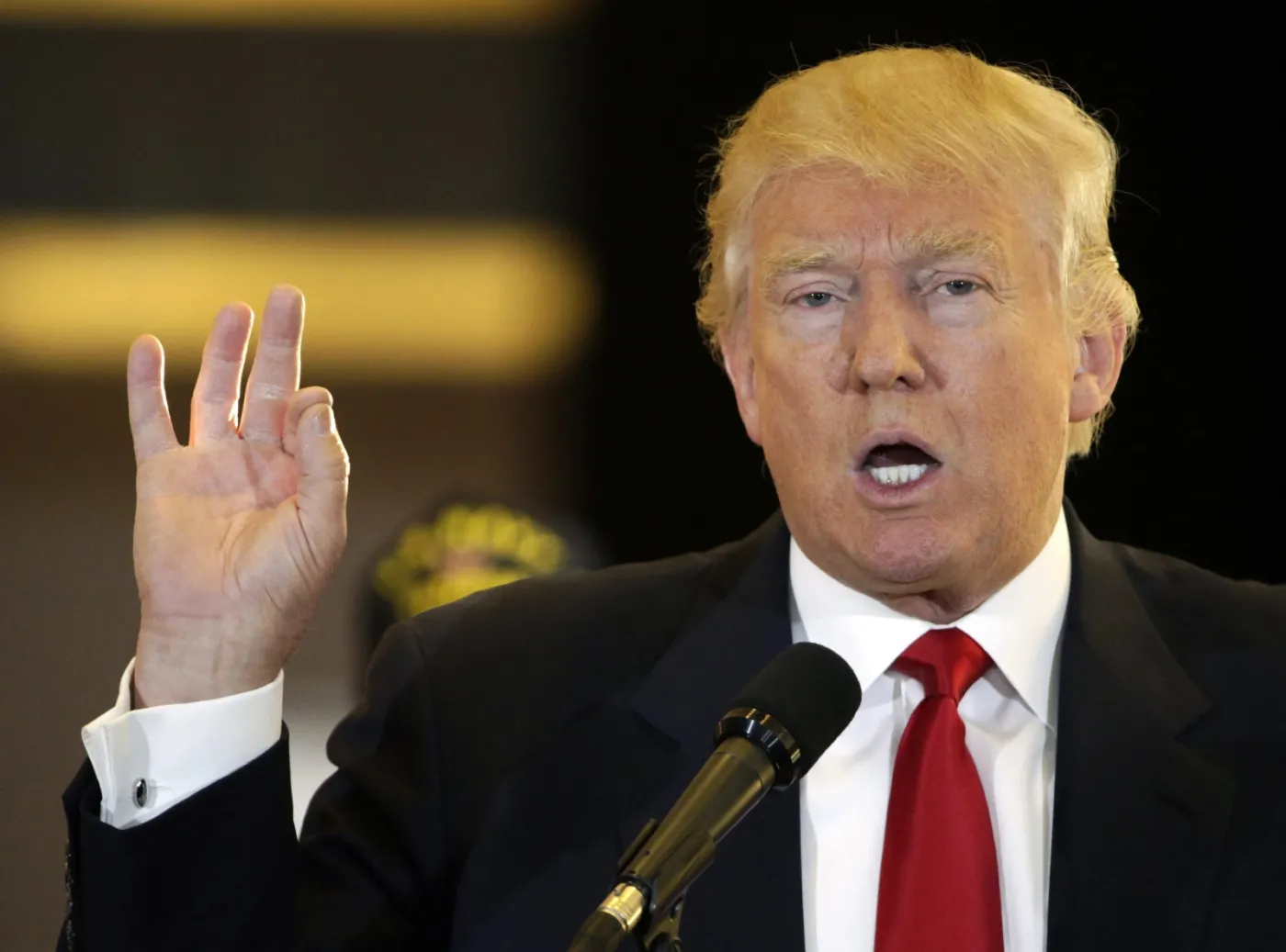 Donald Trump na konferencji w Nowym Jorku 