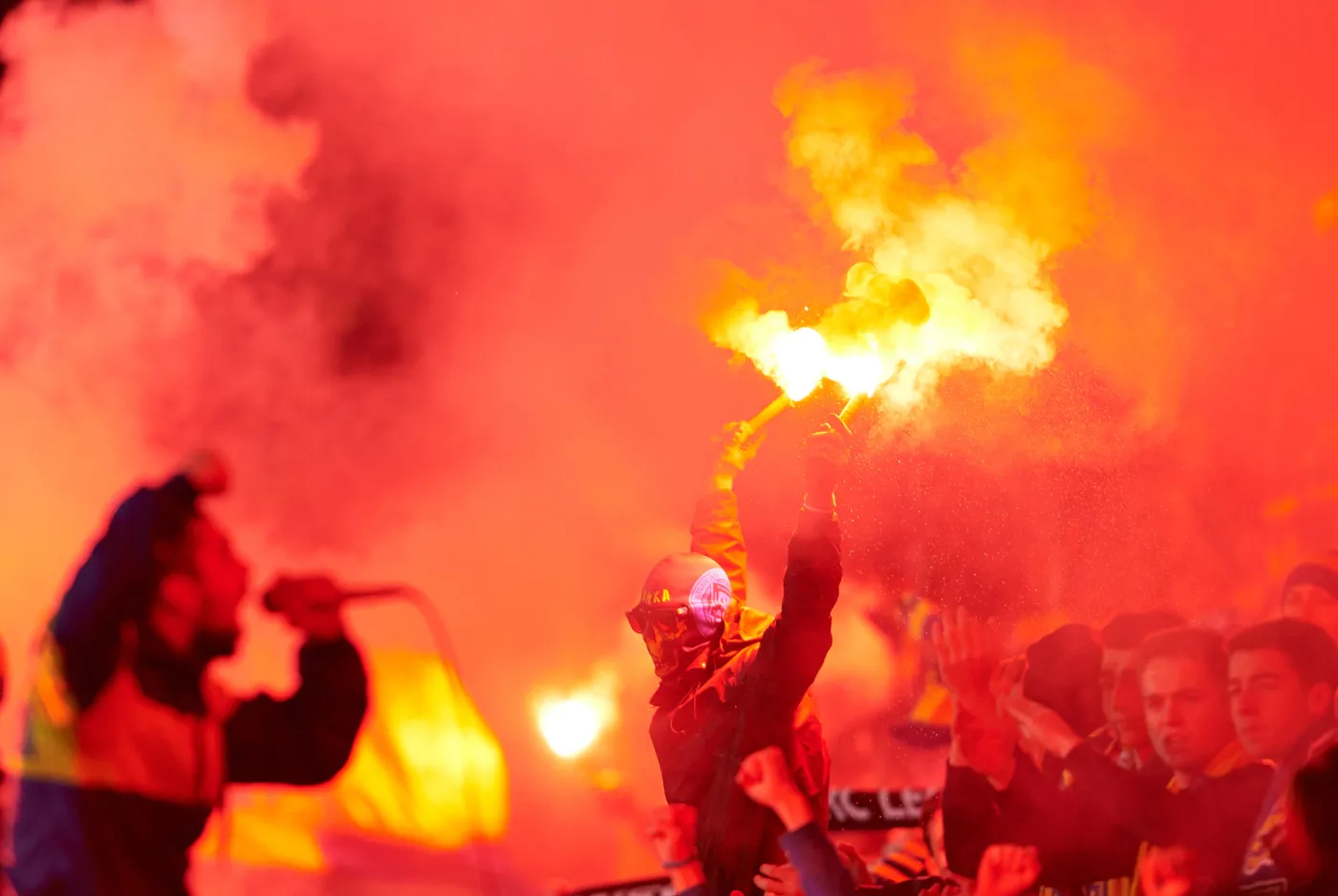 Kibice Arki Gdynia podczas Derbów Trójmiasta z Lechią Gdańsk w 14. kolejce piłkarskiej Ekstraklasy