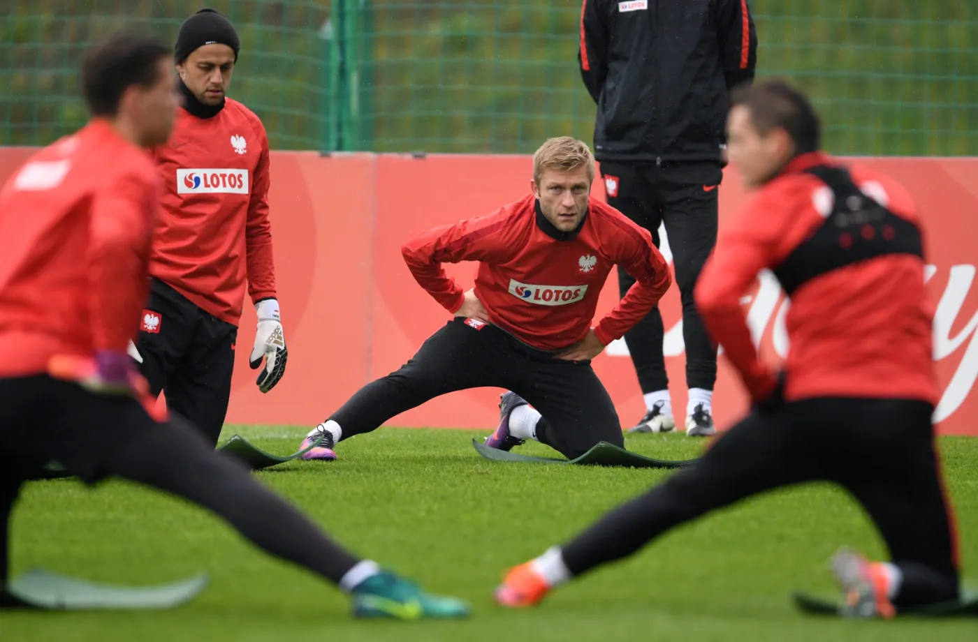 Pomocnik piłkarskiej reprezentacji Polski Jakub Błaszczykowski (C)