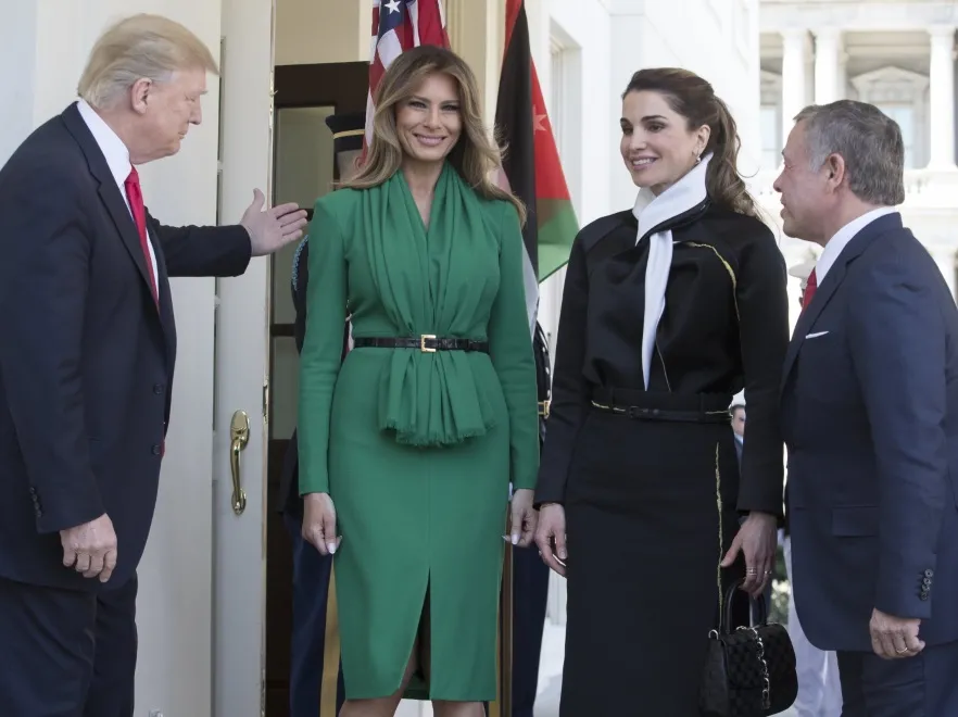 Donald Trump; Melania Trump; królowa Rania; król Abdullah II