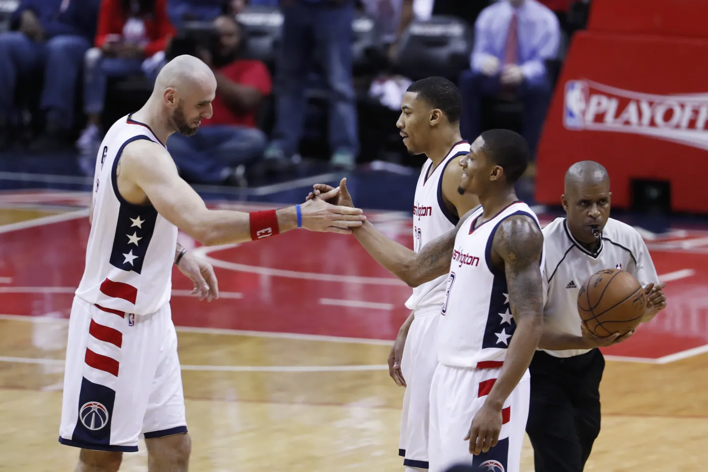 Marcin Gortat, Bradley Beal i Otto Porter Jr.