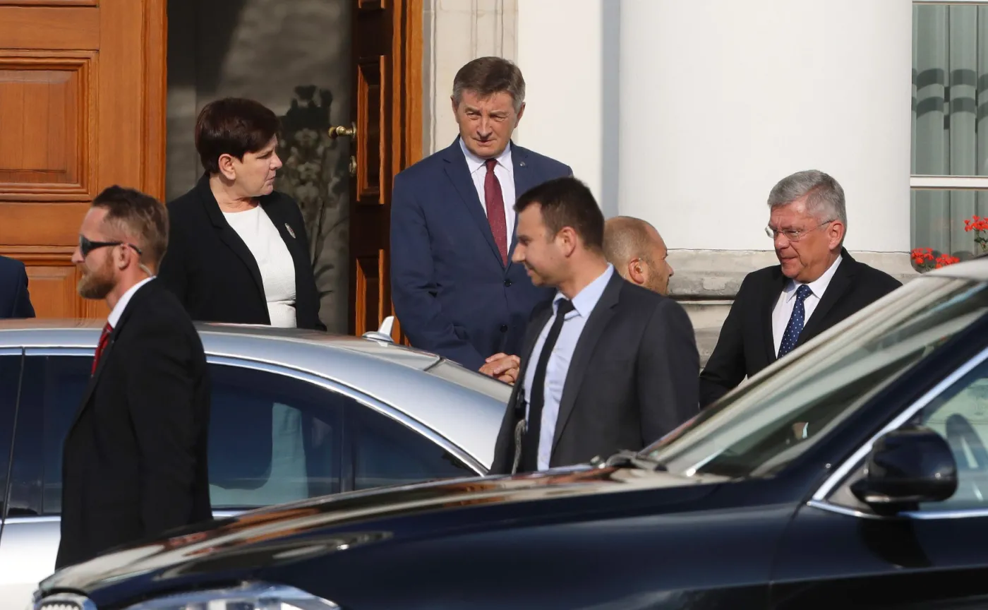 Beata Szydło, Stanisław Karczewski, Marek Kuchciński