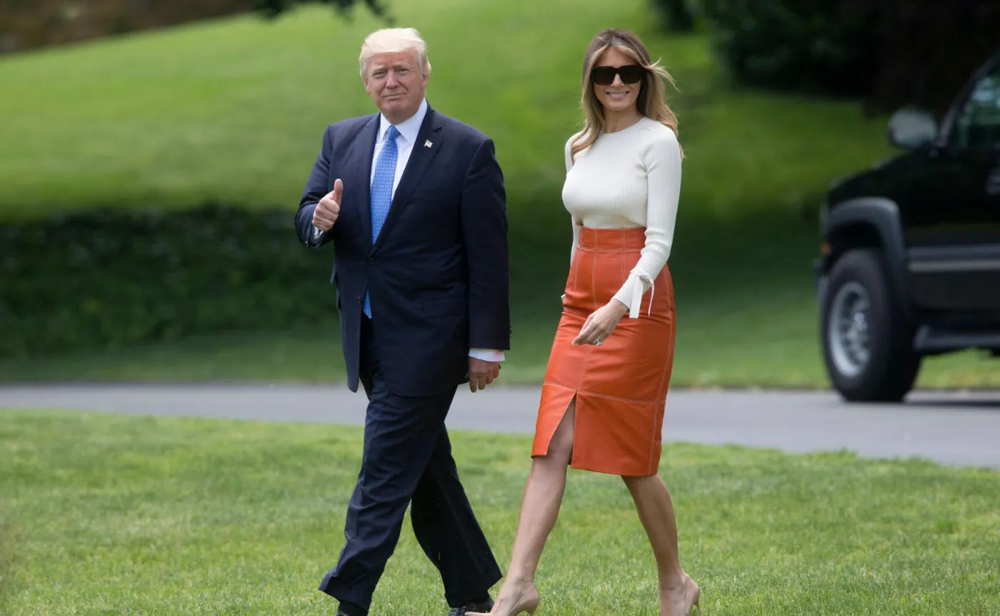 Prezydent Donald Trump wraz z żoną Melanią