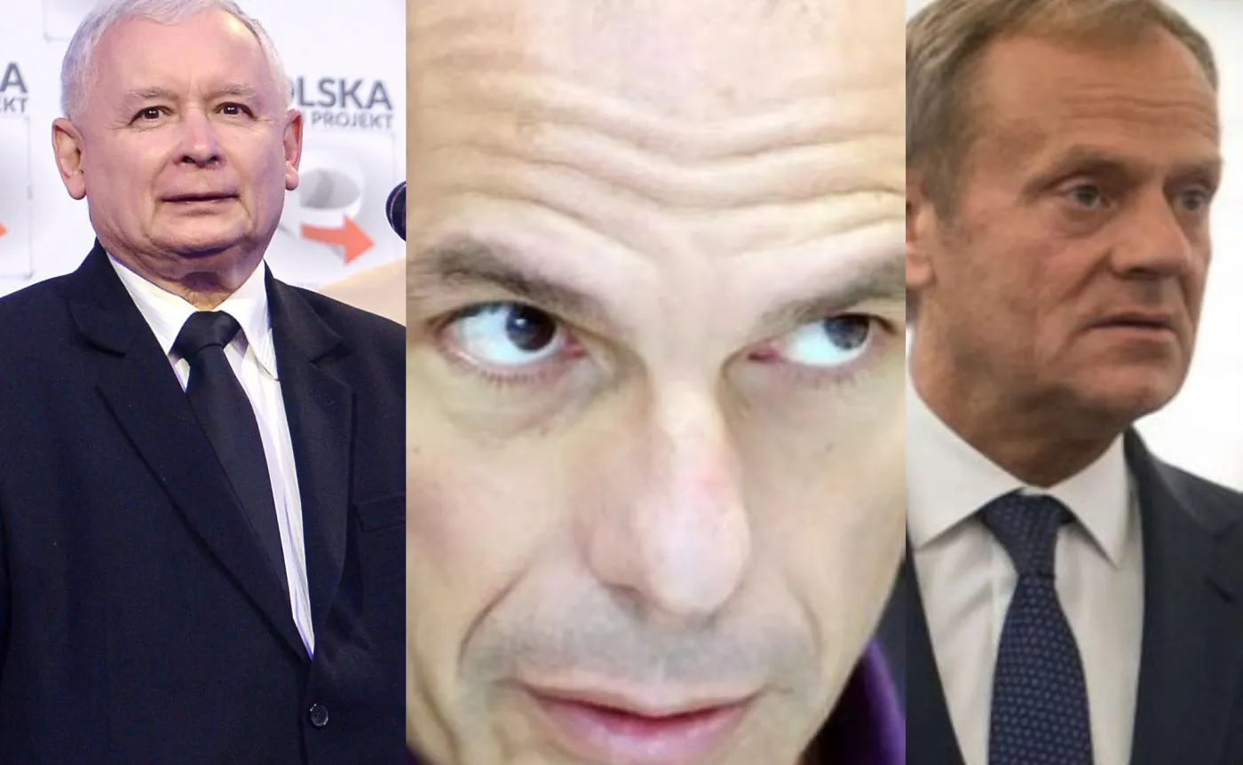 Jarosław Kaczyński, Janis Warufakis, Donald Tusk