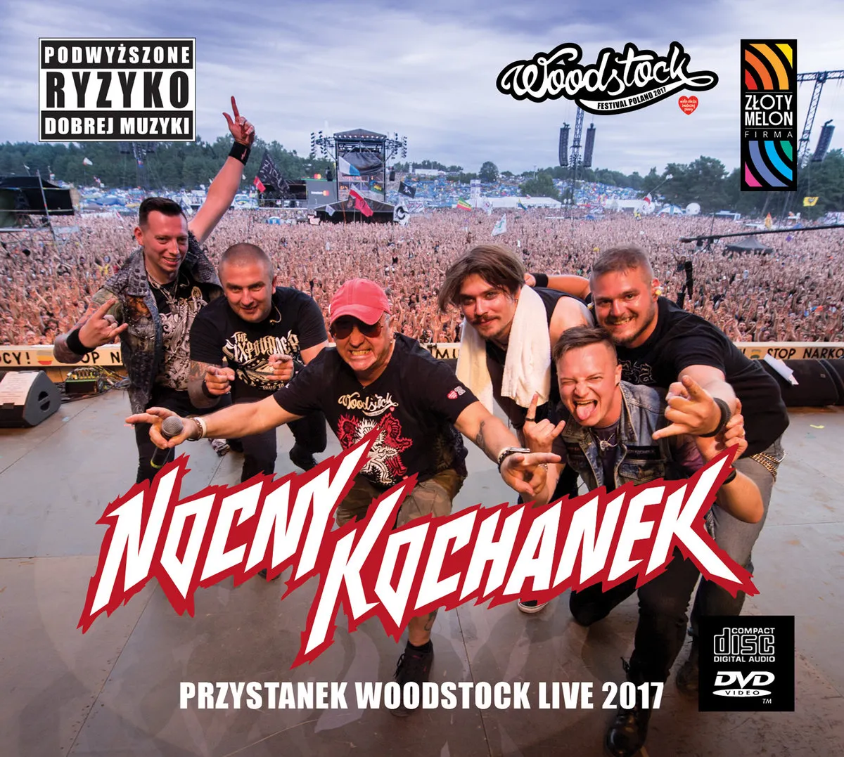 Okładka koncertowego wydawnictwa zespołu Nocny Kochanek
