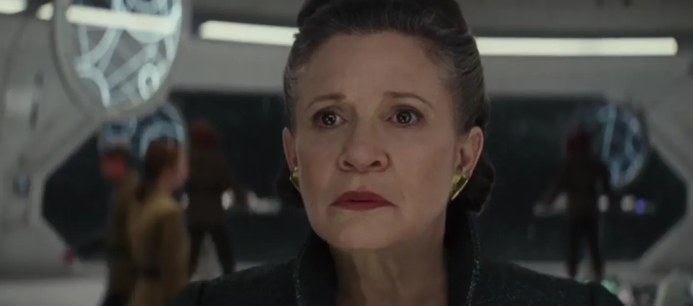 Carrie Fisher w zwiastunie filmu  "Gwiezdne wojny: Ostatni Jedi"