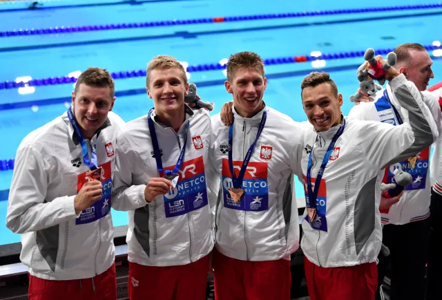 Brawo chłopaki! Męska sztafeta 4x100 m stylem dowolnym zdobyła brązowy medal ME w pływaniu