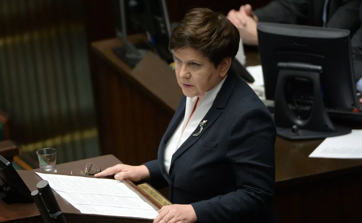 Wicepremier Beata Szydło przemawia w Sejmie