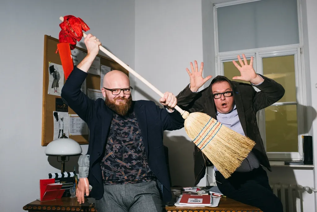 Jacek Mikołajczyk i Marcin Zawada z Teatru Syrena Fot. Maksymilian Rigamonti