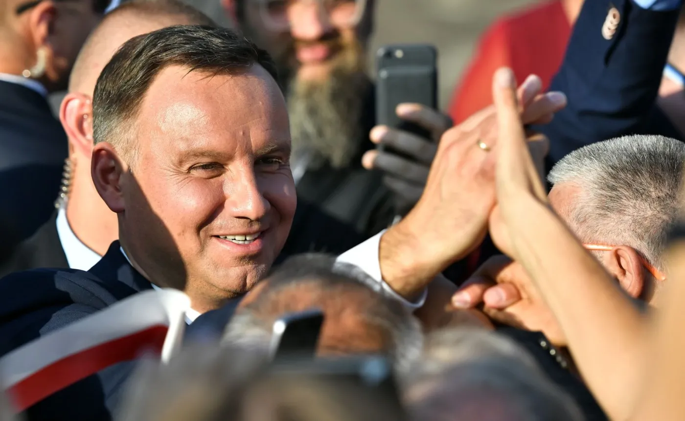 Prezydent RP Andrzej Duda podczas spotkania z mieszkańcami Zgorzelca