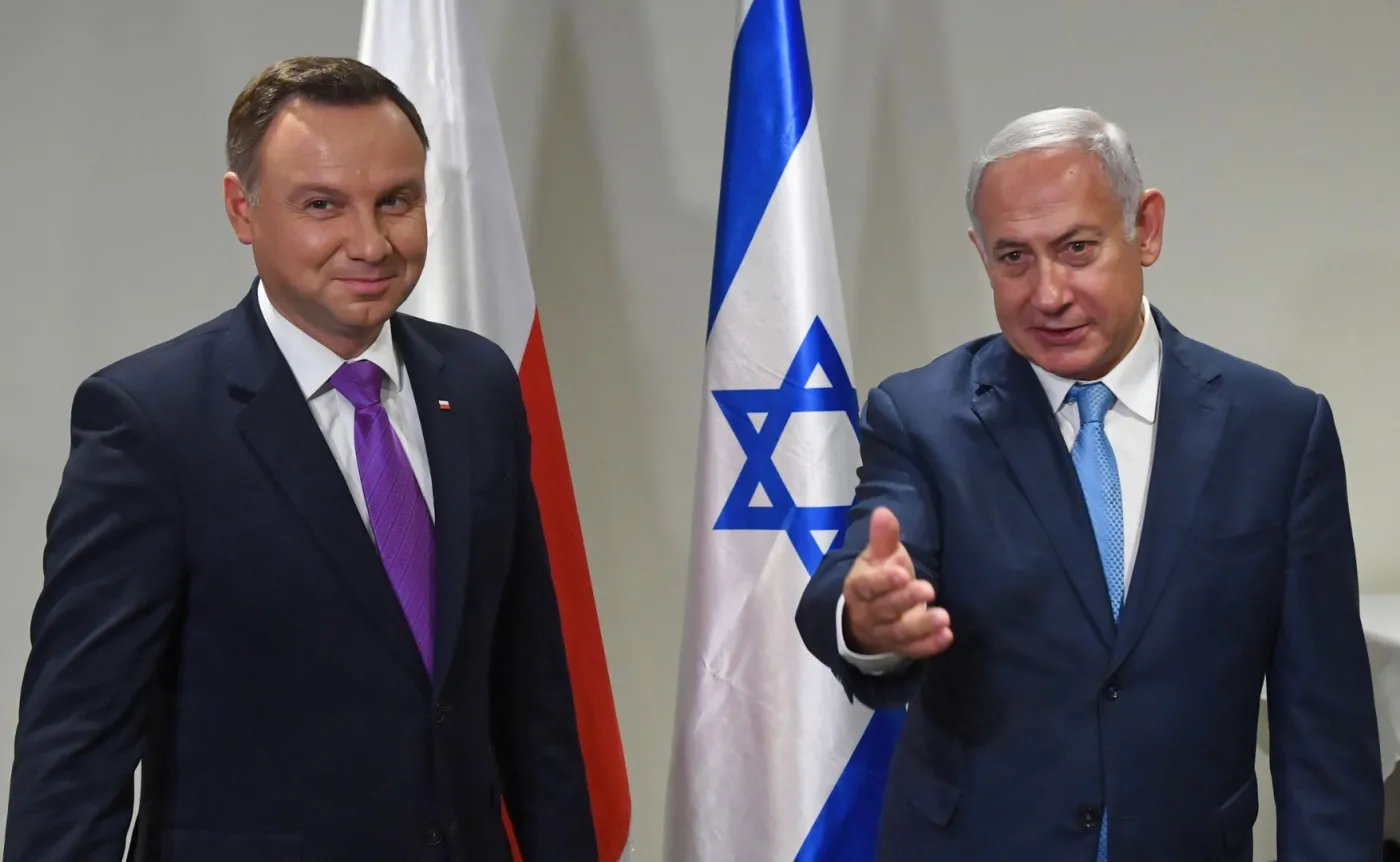 prezydent Andrzej Duda i premier Benjamin Netanjahu