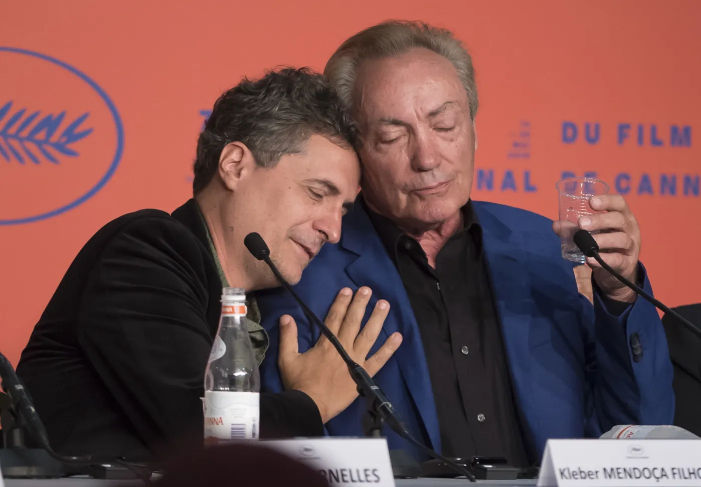 Kleber Mendonca Filho oraz aktor Udo Kier w Cannes
