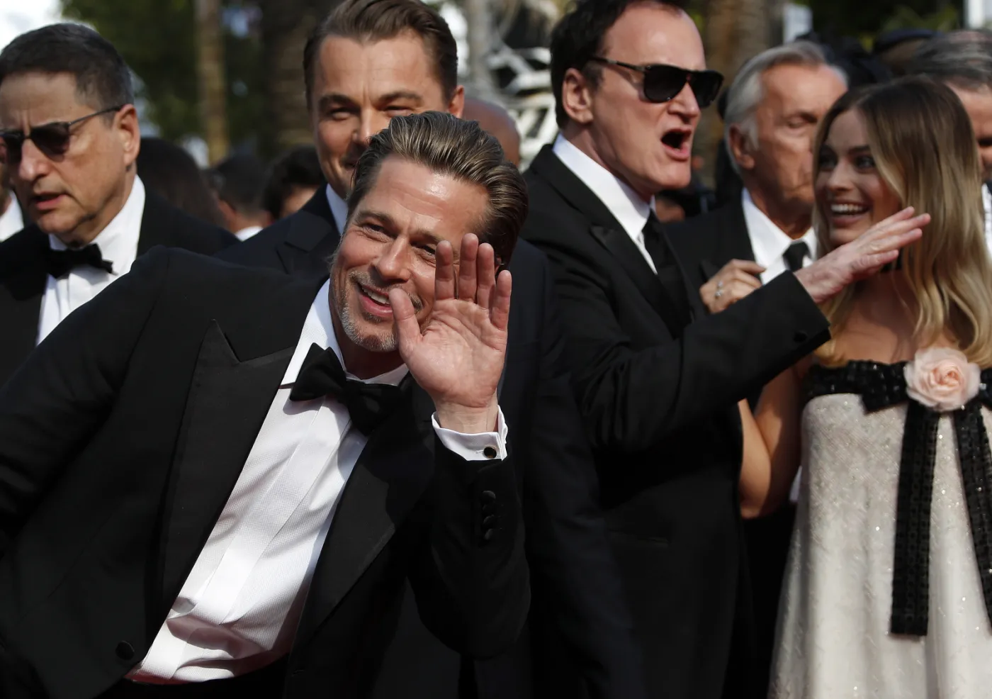 Brad Pitt i Quentin Tarantino na premierze "Pewnego razu... w Hollywood"