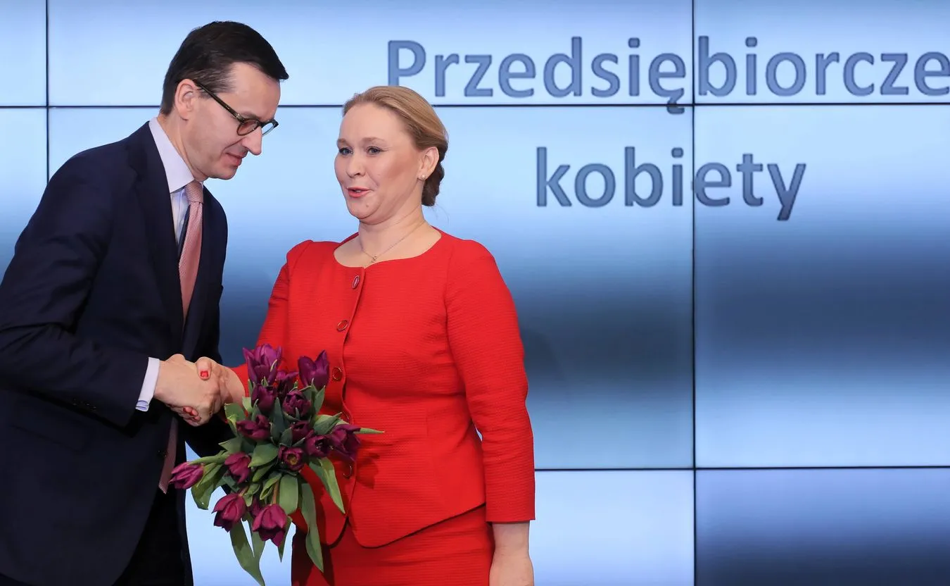 Andżelika Możdżanowska i Mateusz Morawiecki 