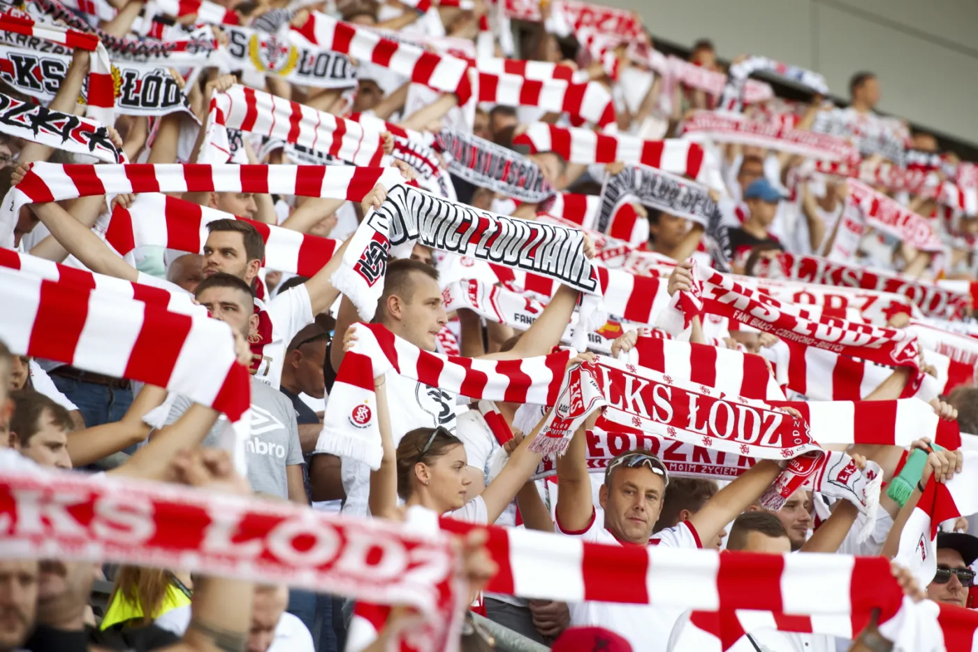 Kibice ŁKS podczas meczu z Legią Warszawa