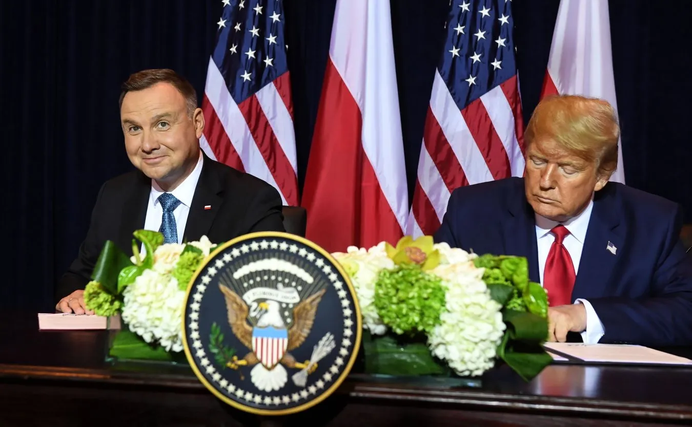 Prezydent Andrzej Duda i prezydent Donald Trump