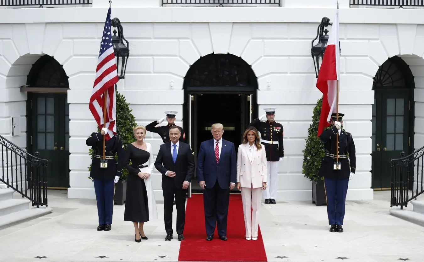 Andrzej Duda i Donald Trump z małżonkami
