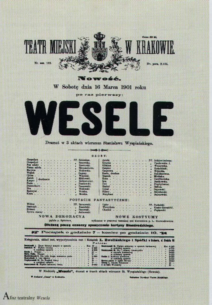 Wypadek w dziejach teatru wyjątkowy: 120 lat temu odbyła się premiera "Wesela"