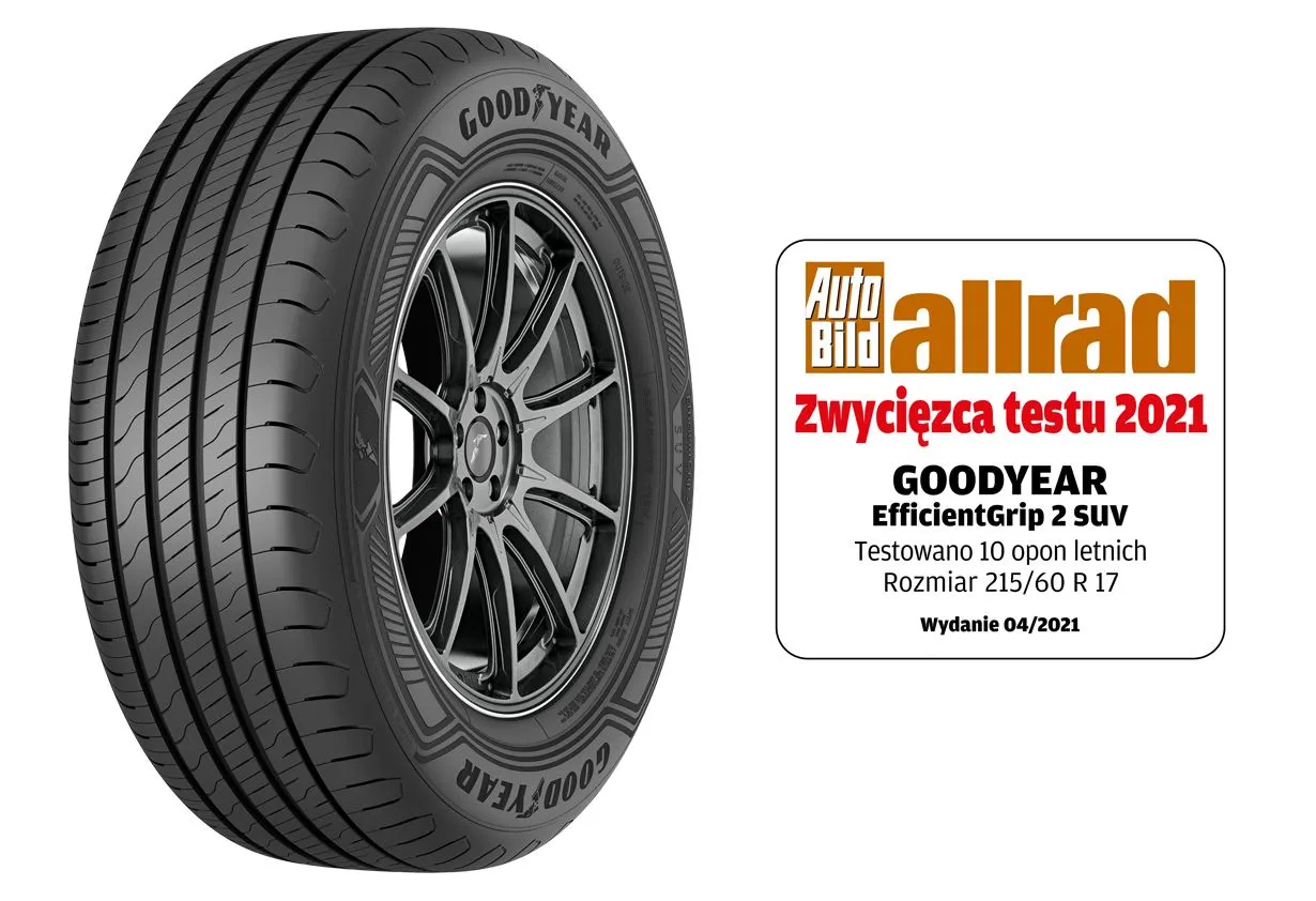 Goodyear EfficientGrip 2 SUV zwycięzcą testu magazynu Auto Bild allrad