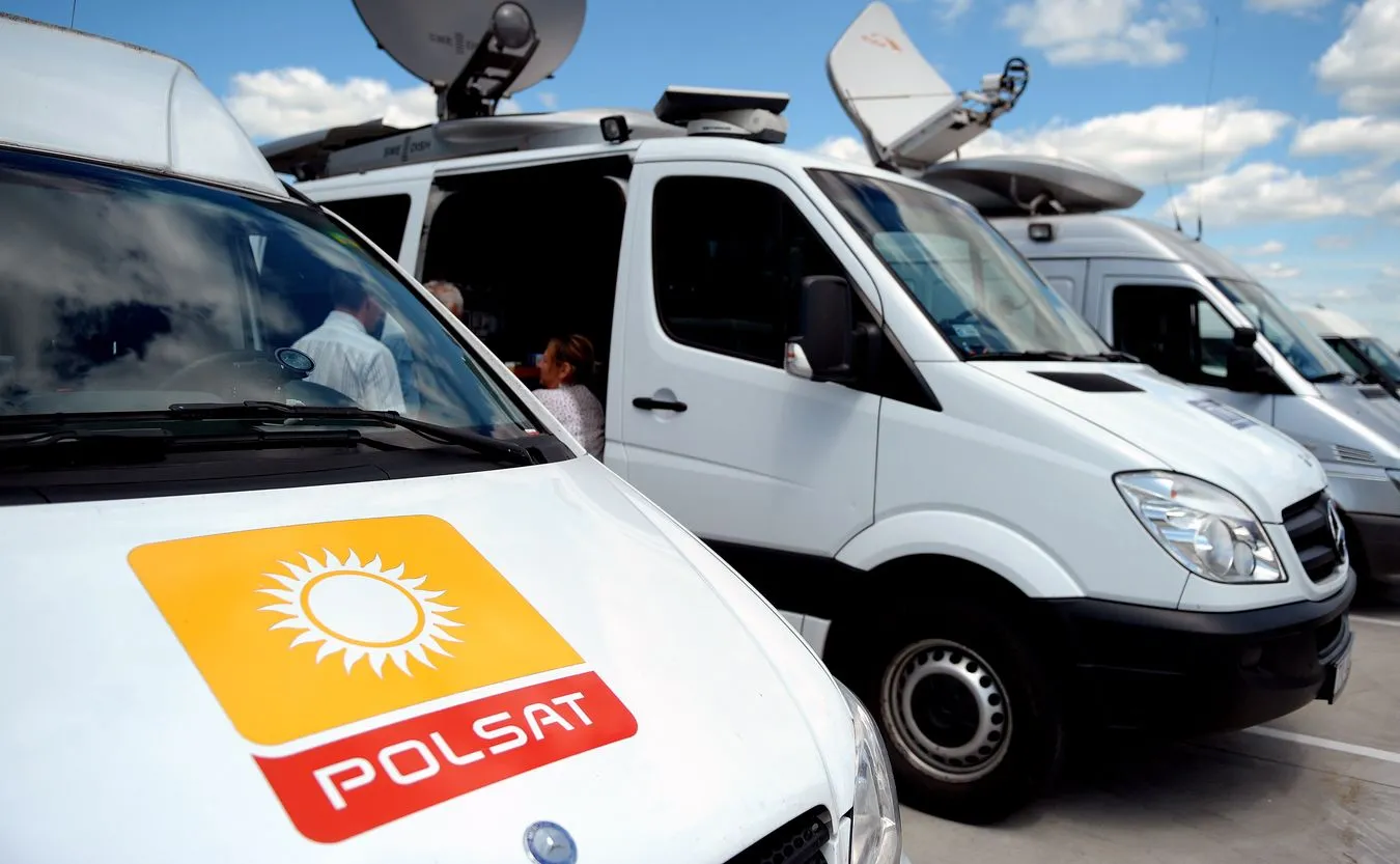 Wóz satelitarny telewizji Polsat 