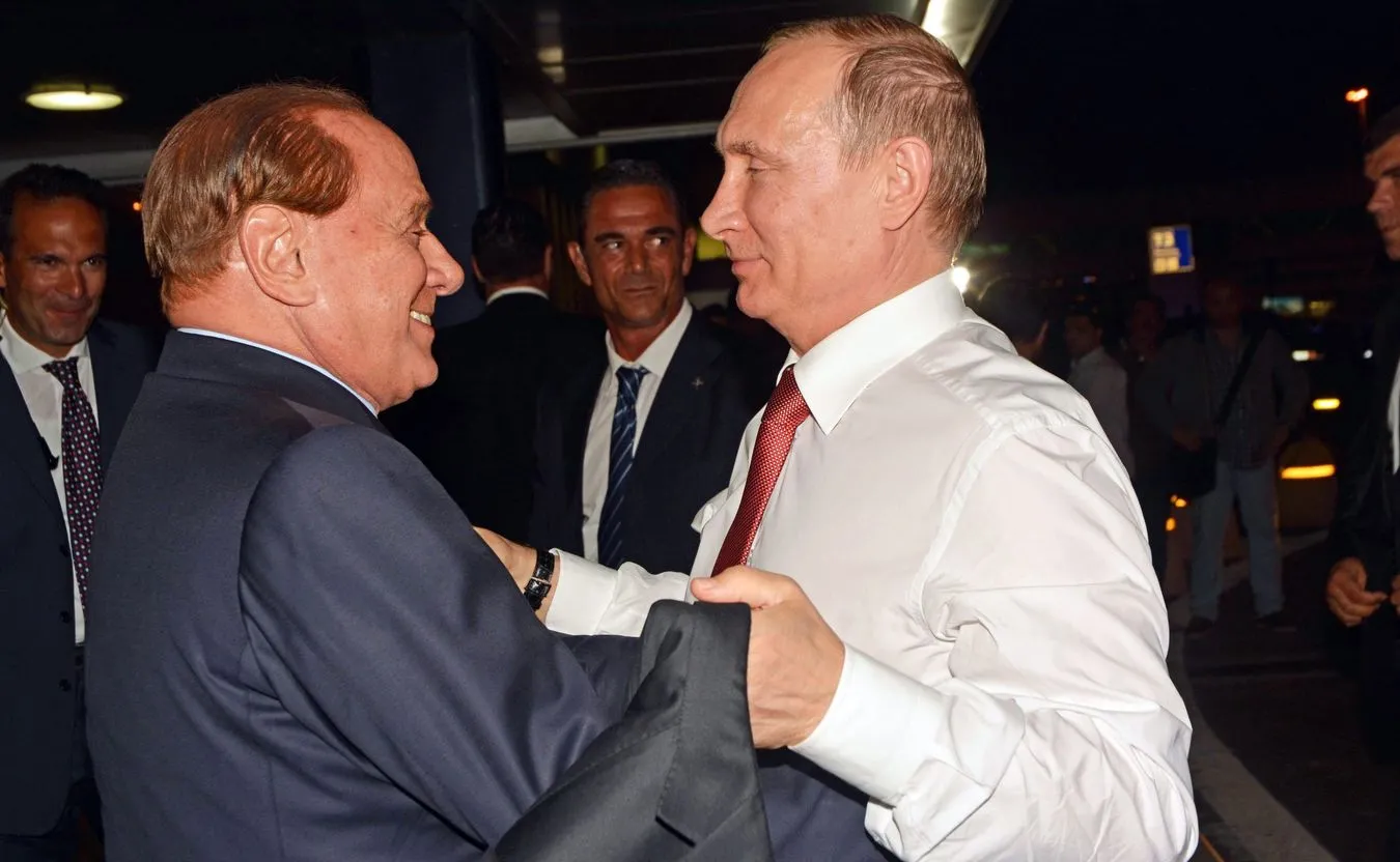 Władimir Putin i Silvio Berlusconim