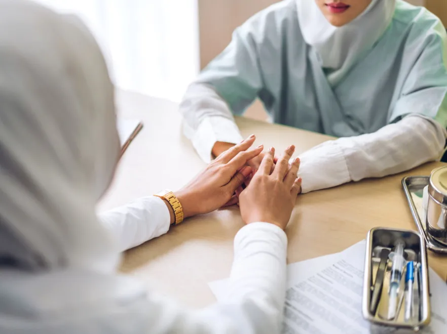 Muzułmanka. Hidżab. Gabinet lekarski