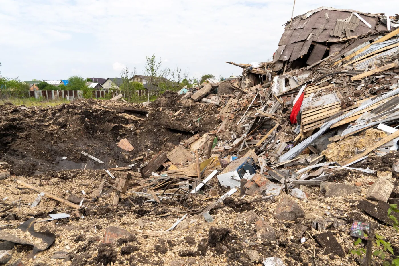Zniszczenia po rosyjskim ostrzale 