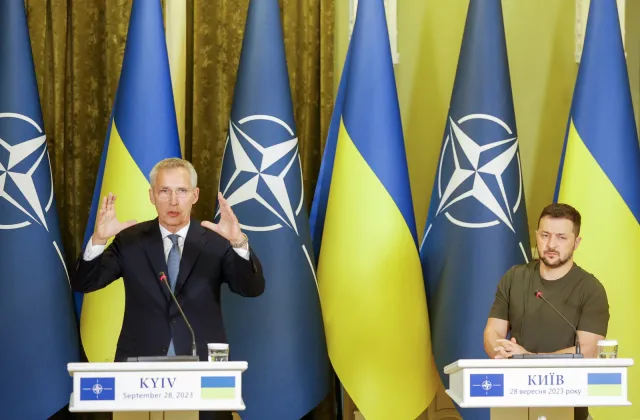 "Rosja walczy o imperialne złudzenia". Gorzkie słowa szefa NATO w Kijowie