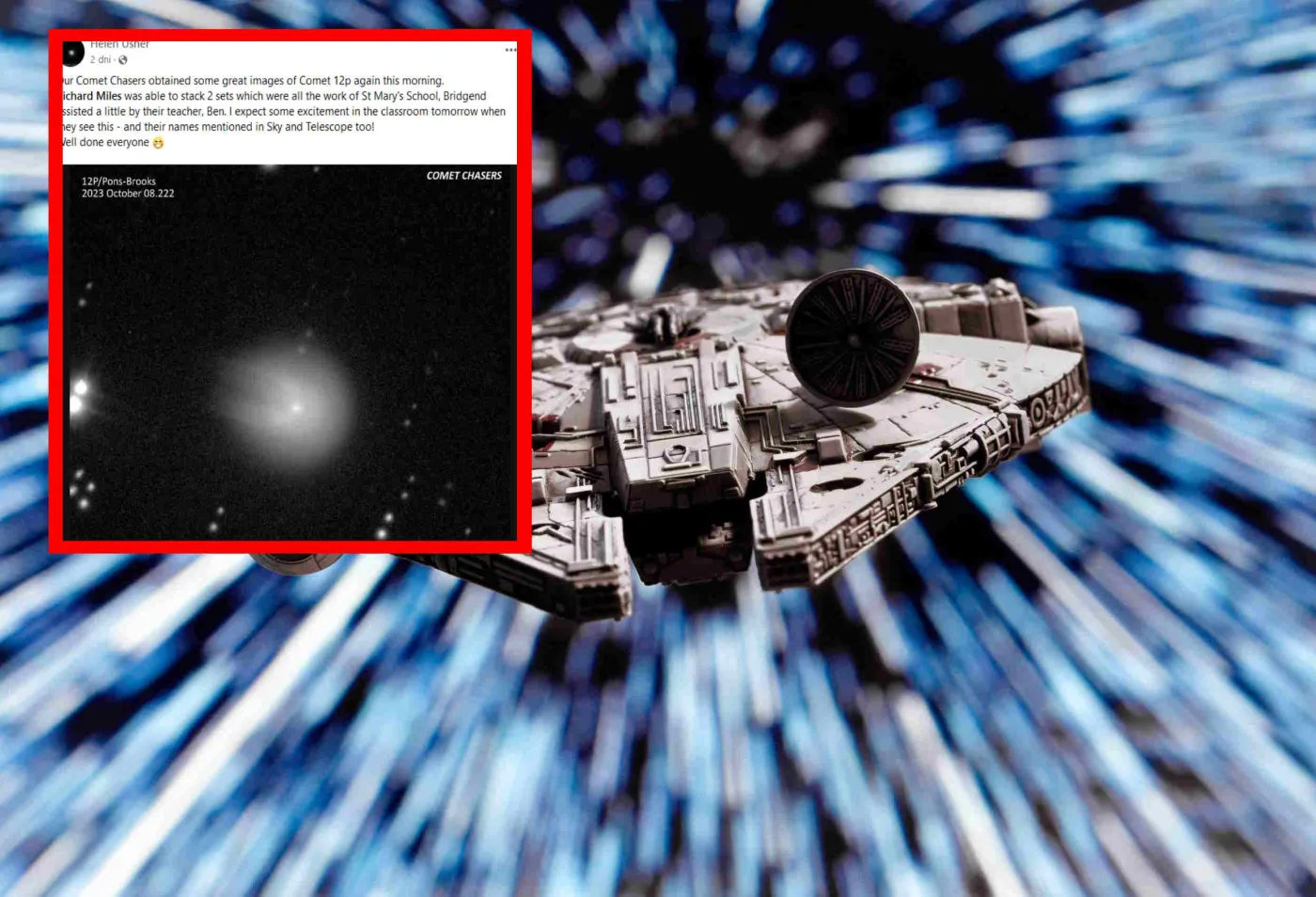 Kometa jak Sokół Millennium z Gwiezdnych Wojen. Dlaczego ma taki kształt?