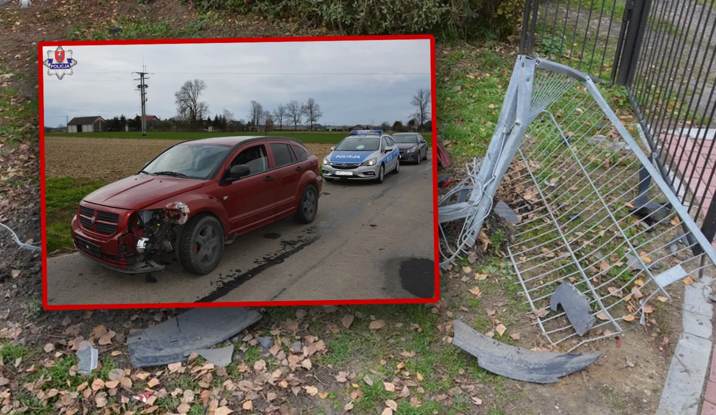 Wjechał w barierkę i spał snem sprawiedliwego. Obudzili go policjanci