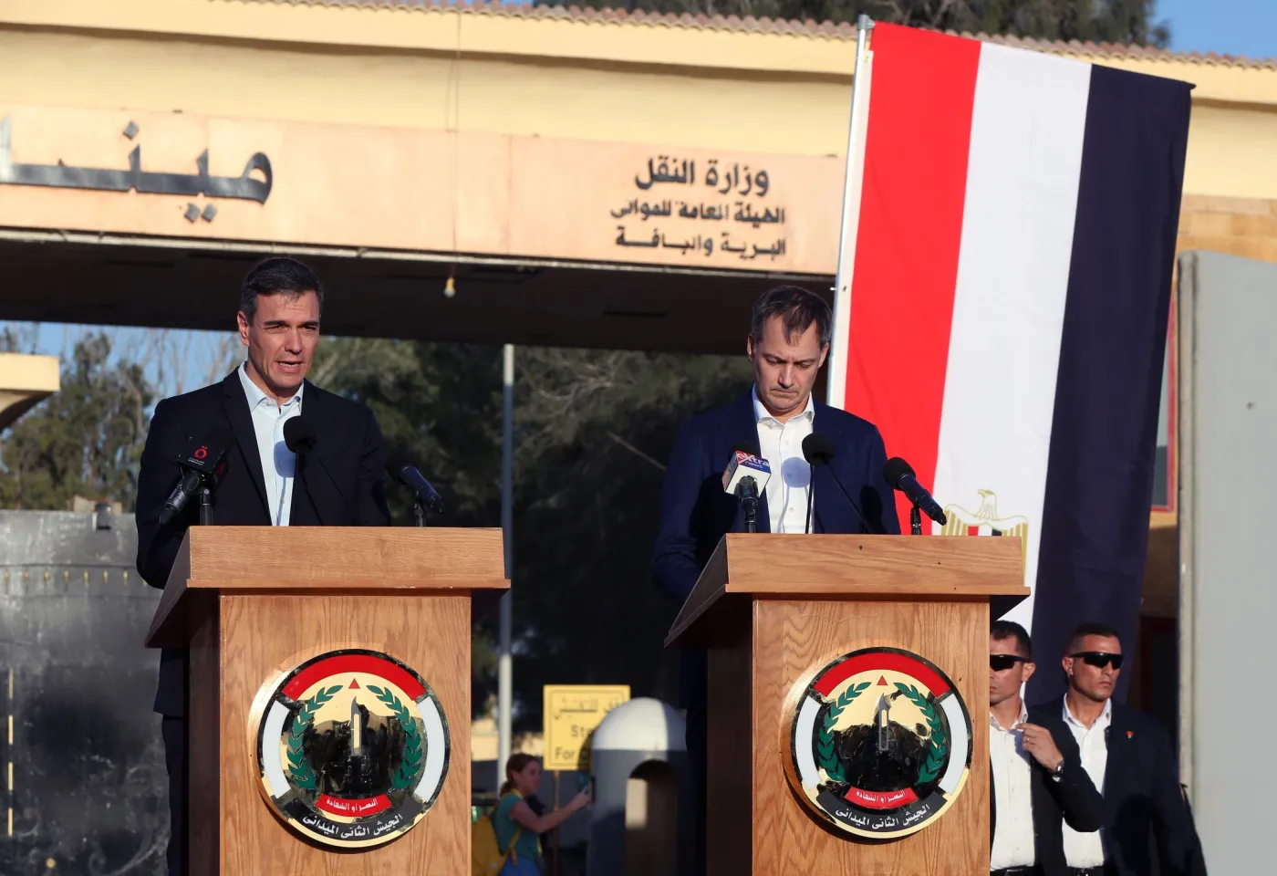 Spanish and Belgian prime ministers visit Egypt