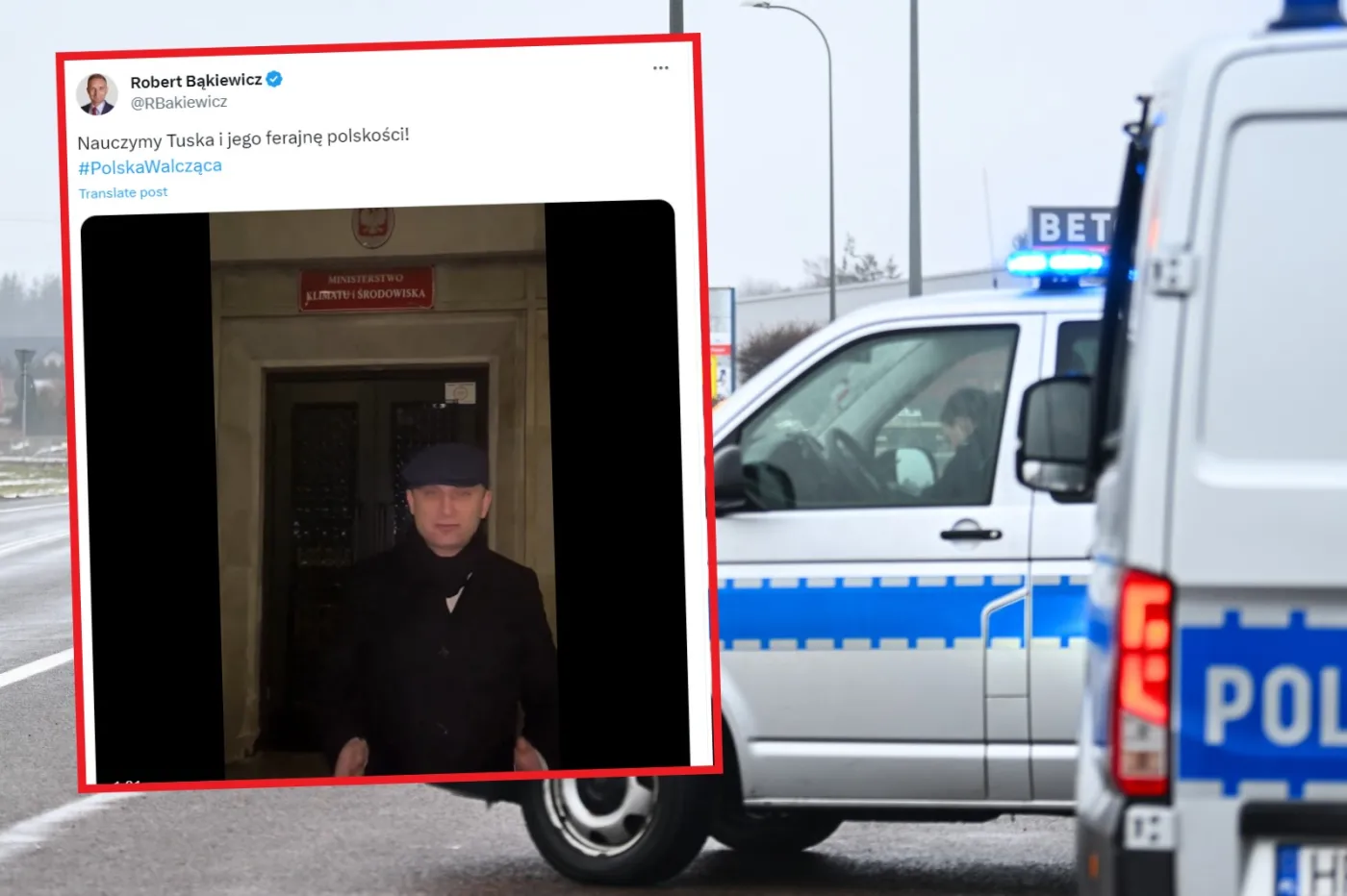 Akt wandalizmu Bąkiewicza. Sprawa trafi do prokuratury