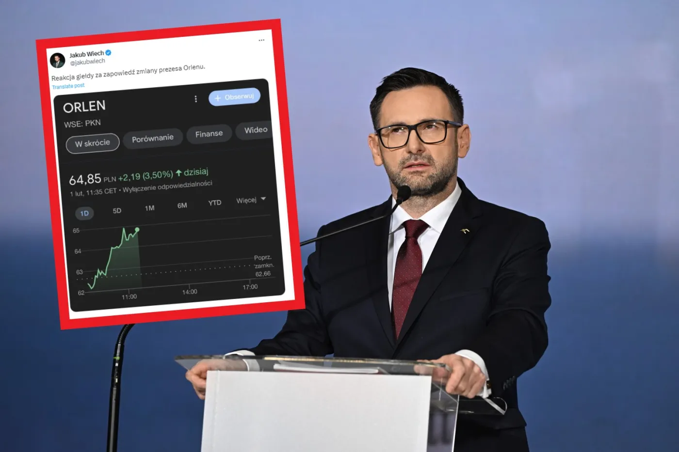 Giełda zareagowała na odwołanie Obajtka z Orlenu. Ten obrazek mówi wszystko
