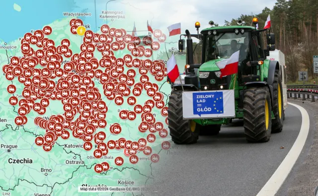 Protest rolników 20 marca. Oto 580 blokad. Nowa MAPA, objazdy i utrudnienia